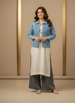 Girls Ice Blue Denim Jacket