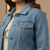 Girls Ice Blue Denim Jacket - Image 3